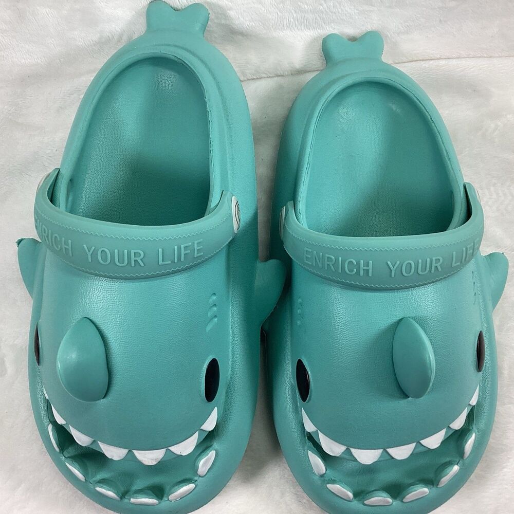 Shark Slides Sandals Unisex Non Slip Slippers Kids Size 12 Shoes Shark Flip Flop